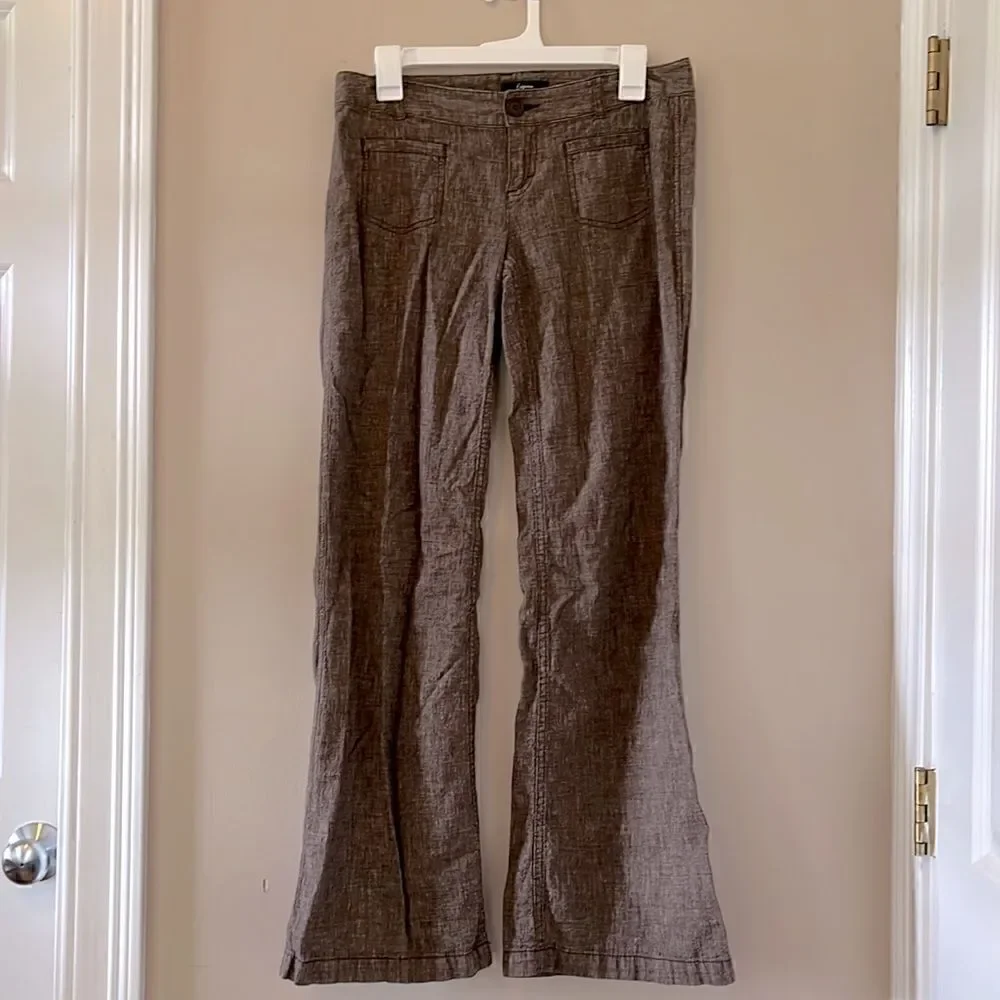 Womens’ Express Cotton/Linen Flare Pants Size 2